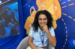 Estudante apresenta plataforma de educação financeira gamificada no Neon 2025 (Foto: Conecta Piauí)