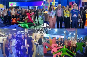 Estudantes da rede municipal de Monsenhor Gil visitam o NEON 2025 em Teresina (Foto: Reprodução)