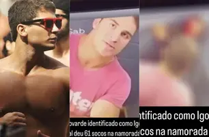 Ex-jogador de basquete é preso após espancar namorada com mais de 60 socos no RN (Foto: Reprodução)