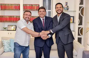 Governador, Washington Bandeira e Fábio Novo alinham metas para Educação no Piauí (Foto: Reprodução)