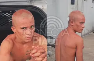 Homem sob efeito de drogas é espancado por populares e preso em Teresina (Foto: Repórter 12/Conecta Piauí)