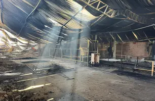 Incêndio atinge fábrica de móveis em Água Branca e é contido pelos bombeiros (Foto: Reprodução)