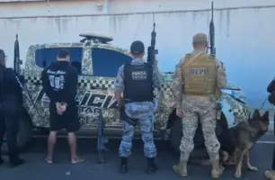 Jovem é preso após ameaçar comandante da PM e filha de 7 anos em Pio IX (Foto: Divulgação/PMPI)