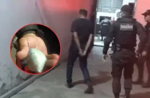 Jovem preso com cocaína em Teresina diz que droga era 'encomenda' de amigo (Foto: Repórter 12/Conecta Piauí)