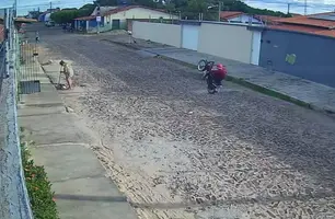 Motociclista realiza o 'grau' e causa acidente em cruzamento de Parnaíba (Foto: Reprodução)