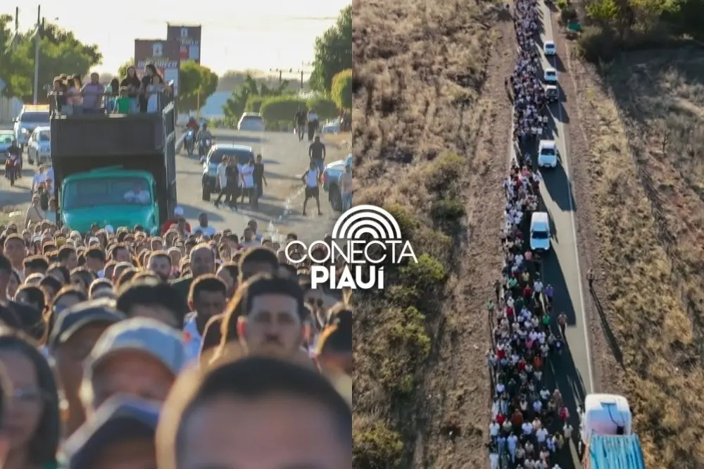 Multidão participa de caminhada de fé no município de Dirceu Arcoverde