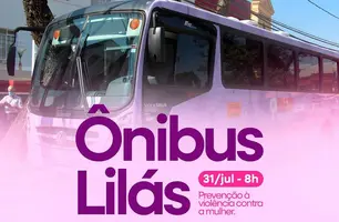 Ônibus Lilás chega a São Gonçalo do Piauí com ações de combate à violência contra a mulher (Foto: Reprodução/Redes Sociais)