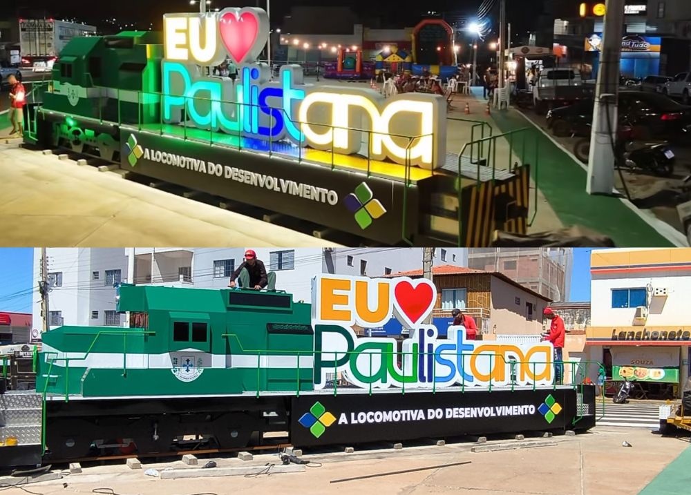 Paulistana ganha novo letreiro em formato de locomotiva na Praça de Eventos