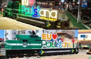 Paulistana ganha novo letreiro em formato de locomotiva na Praça de Eventos (Foto: Reprodução)