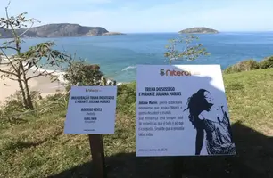 Placa em homenagem a Juliana Marins é inaugurada na Praia do Sossego (Foto: Lucas Benevides/Prefeitura de Niterói)