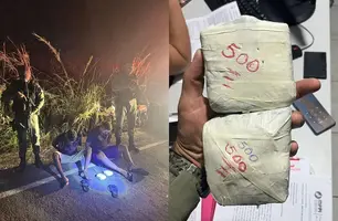 PM prende dupla por tráfico de drogas e apreende 1kg de crack em Luzilândia (Foto: Reprodução)