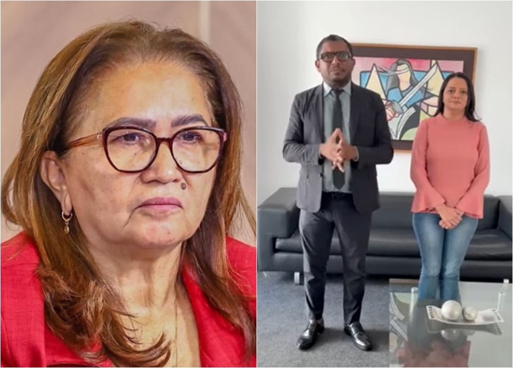 Prefeita Lúcia Lacerda e representantes do sindicato