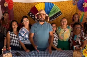 Prefeito Jesse James participa do Arraiá do CAPS em Guadalupe (Foto: Reprodução)