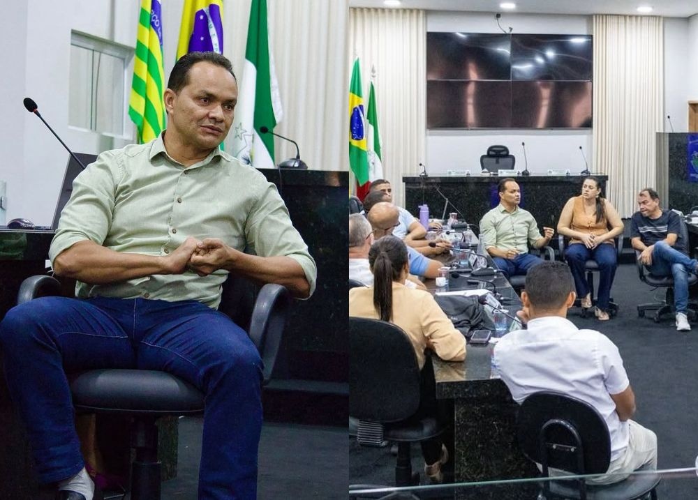 Prefeito Pedro Gomes participa de diálogo com vereadores na Câmara Municipal