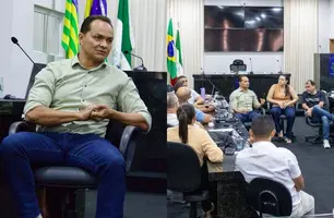 Prefeito Pedro Gomes participa de diálogo com vereadores na Câmara Municipal (Foto: Reprodução)