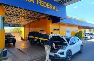 PRF prende homem com carro furtado e mandado de prisão em rodovia do Piauí (Foto: Reprodução/PRF)