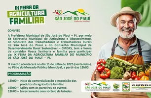 São José do Piauí realiza IX Feira da Agricultura Familiar com produtos direto do campo (Foto: Reprodução/Redes Sociais)