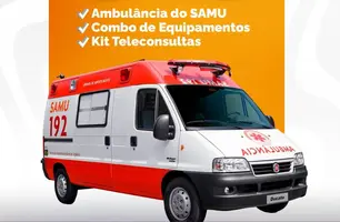 Saúde de Aroazes recebe nova ambulância do SAMU e kit para teleconsultas (Foto: Reprodução/Redes sociais)