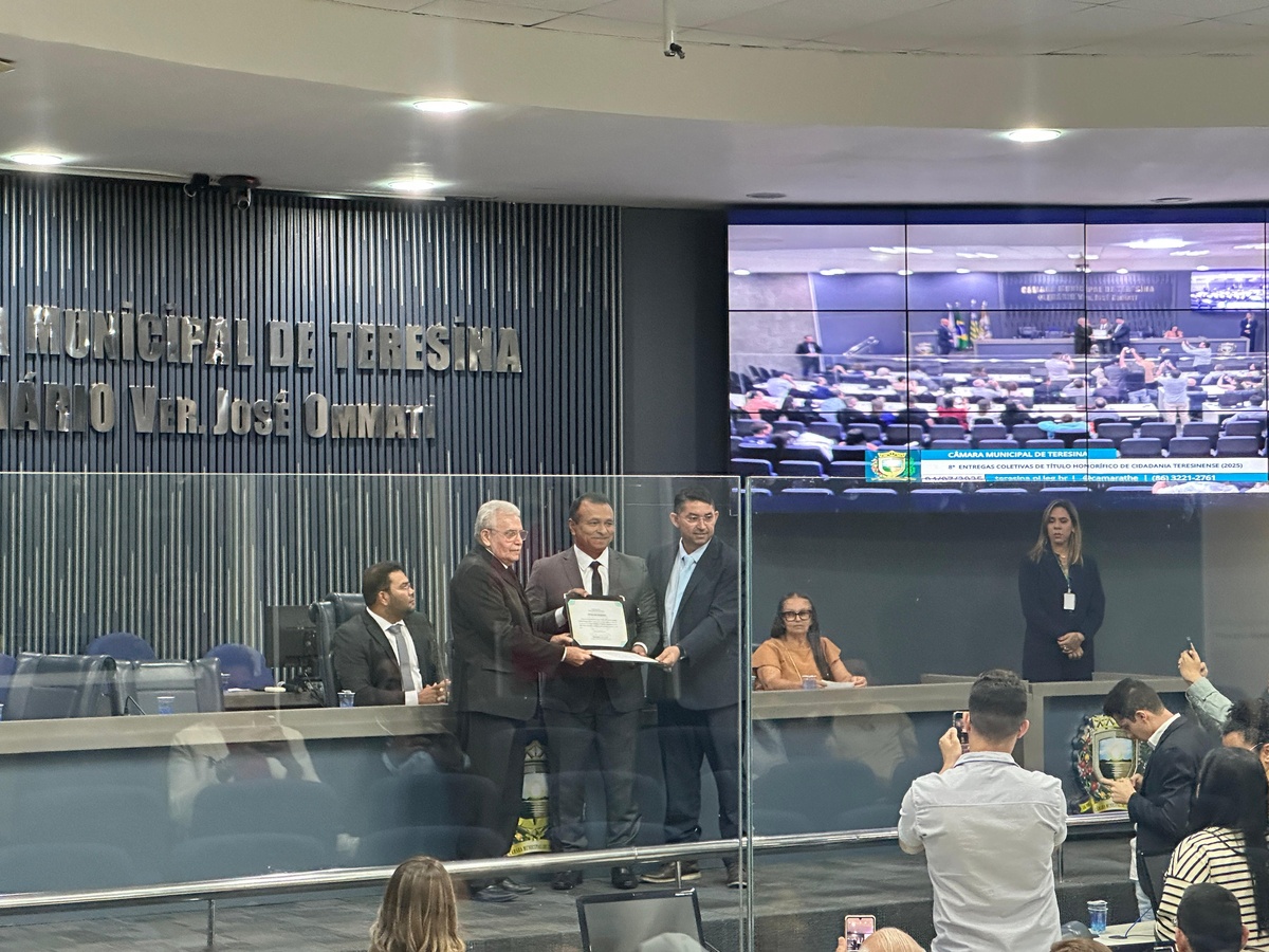 Secretário Fábio Abreu recebe título de cidadão teresinense na Câmara Municipal