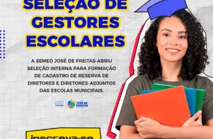 SEMED de José de Freitas prorroga seleção de gestores escolares até 17 de julho (Foto: Reprodução)
