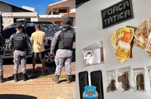 Suspeito de tráfico de drogas é preso em abordagem na Morada do Sol, em Teresina (Foto: Divulgação/PMPI/Ascom)