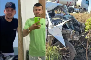 Tragédia na BR-343: colisão entre carro e ônibus mata dois jovens em Campo Maior (Foto: Conecta Piauí)