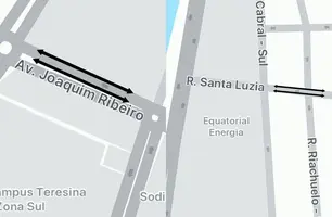 Trechos no Centro de Teresina serão interditados para obras de esgoto neste sábado (Foto: Reprodução/Waze)