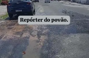 Vazamento de Água na zona Norte de Teresina prejudica via pública (Foto: Divulgação/ Repórter do Povão)