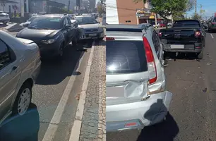 Acidente com quatro veículos deixa homem ferido na Avenida Dom Severino (Foto: Divulgação/ Conecta Piauí)