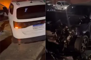 Acidente envolvendo três veículos é registrado na zona Leste de Teresina (Foto: Imagens recebidas pelo Conecta Piauí)