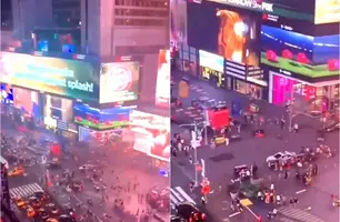Adolescente faz disparos e fere três pessoas na Times Square, em Nova York (Foto: Reprodução)