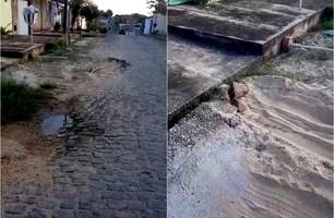 Águas de Teresina deixa obra mal feita e prejuízo para moradores na zona Sul (Foto: Reprodução)