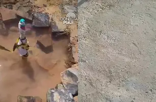 Após denunciar vazamento em bairro de Teresina, moradora tem problema resolvido (Foto: Reprodução)