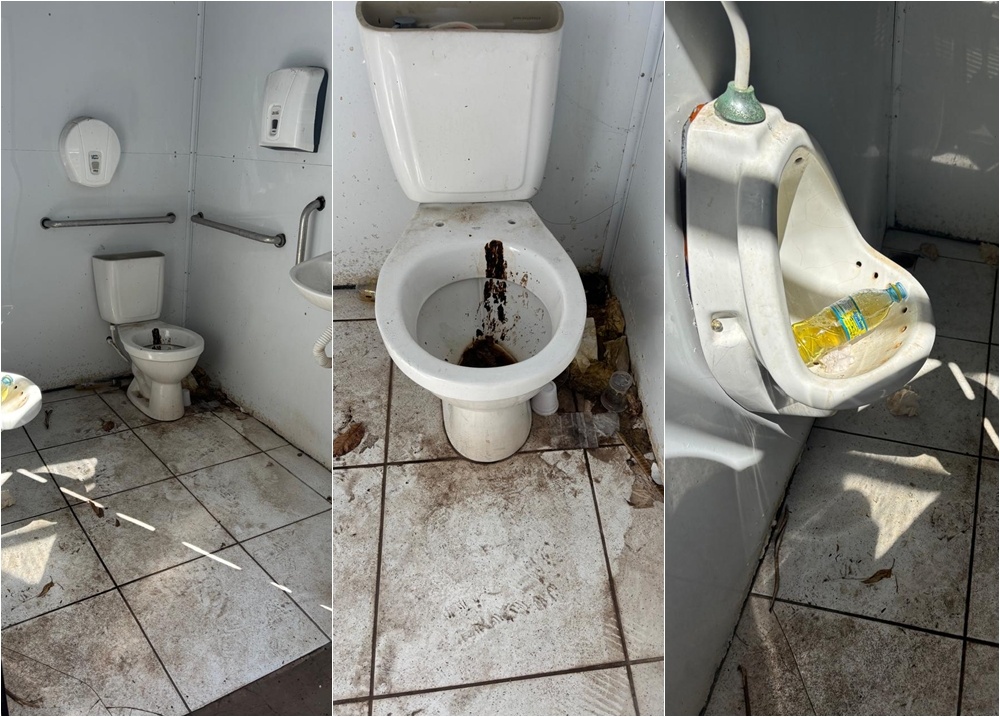 Banheiros da Ponte Estaiada estão sem condições de uso e geram indignação