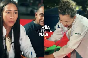 Barraca da Saúde oferece serviços gratuitos durante festejos em Curimatá (Foto: Reprodução)