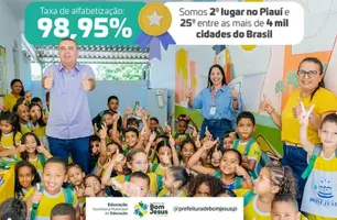 Bom Jesus-PI é destaque estadual e nacional em alfabetização na idade certa (Foto: Reprodução/Redes sociais)