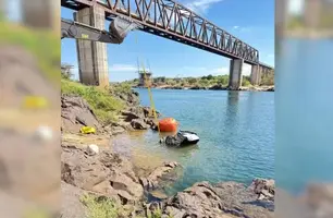 Caminhonete que caiu com ponte entre TO e MA é retirada do rio após quase 8 meses (Foto: Divulgação/Instagram Elias Junior)