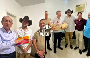 Cocal de Telha entrega convite para Feira do Bode Rei a parlamentares em Teresina (Foto: Reprodução)