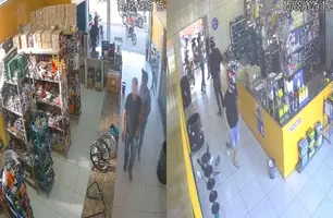Criminosos invadem loja de motopeças e roubam carro de funcionário em Teresina (Foto: Reprodução)