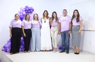 Demerval Lobão promove ação do Agosto Lilás com palestra da Delegada Nathália Figueiredo (Foto: Reprodução)