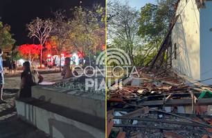 Desabamento de teto fere oito jovens durante retiro religioso em Campo Maior (Foto: Reprodução)