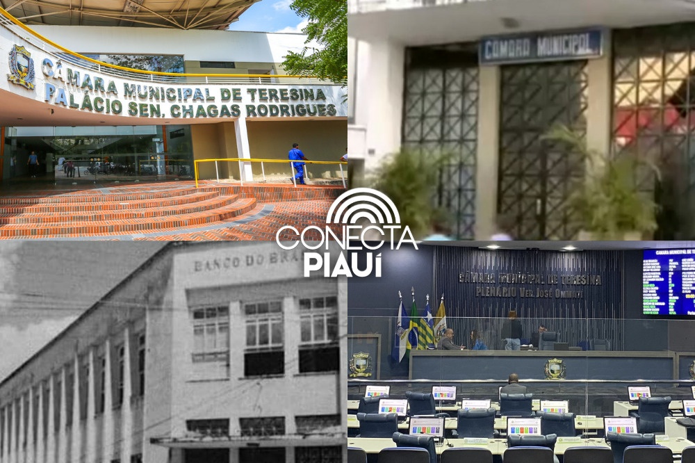 Diferentes sedes da Câmara Municipal de Teresina.