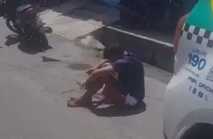 Homem é baleado após roubar celular de criança no Promorar, em Teresina (Foto: Reprodução)