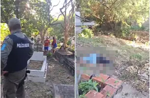 Homem é morto a tiros dentro de cemitério na zona Sul de Teresina (Foto: Reprodução)