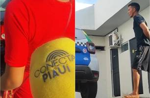 Homem é preso após agredir companheira grávida na zona Leste de Teresina (Foto: Reprodução) Homem é preso após agredir companheira grávida na zona Leste de Teresina (Foto: Reprodução)
