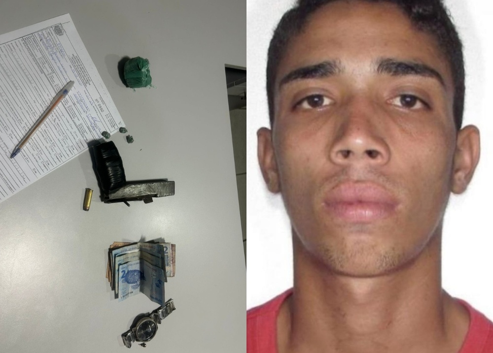 Homem é preso com simulacro de arma e drogas após abordagem em Demerval Lobão