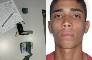 Homem é preso com simulacro de arma e drogas após abordagem em Demerval Lobão (Foto: Divulgação/PMPI)