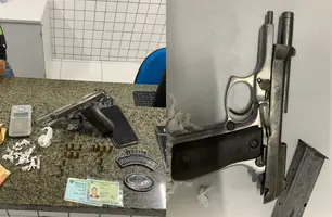 Homem é preso por tráfico de drogas e porte ilegal de arma de fogo em Ilha Grande (Foto: Reprodução)