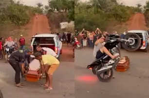 Homem morre e amigos fazem 'o grau' em homenagem e vídeo gera polêmica no MA (Foto: Reprodução)