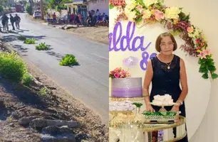 Idosa morre atropelada por ônibus após varrer calçada de casa em Picos (Foto: Reprodução)